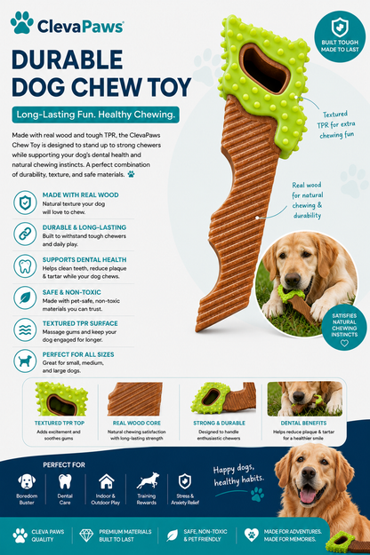 Natural Wood Dog Chew Toy